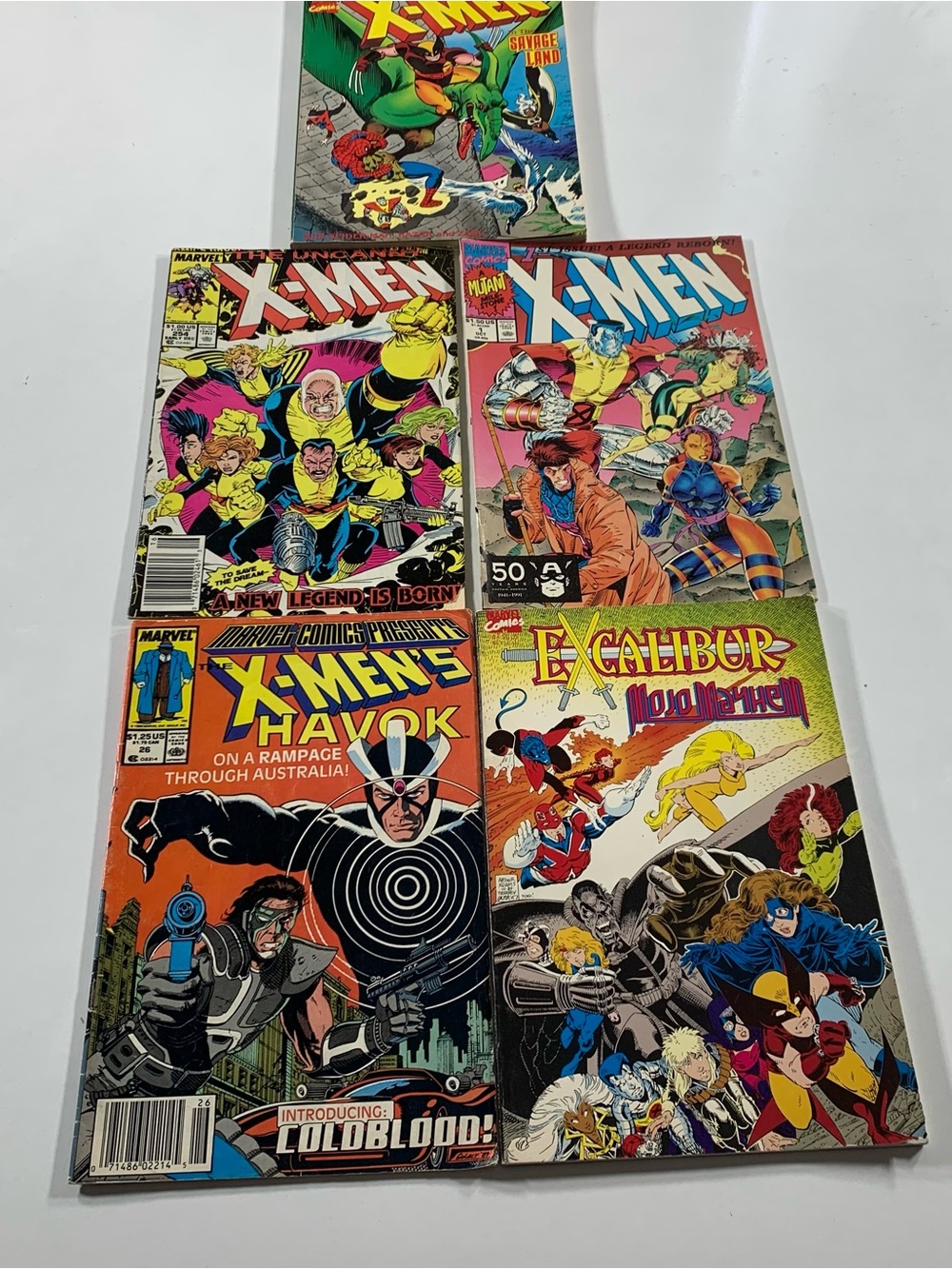 Marvel Comics X-Men #1 X-Men Havok The Uncanny X-Men Excalibur Mojo Mayhem Lot 5